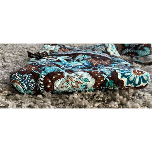 Vera Bradley Java Blue Floral Crossbody Hipster Purse - Picture 4 of 7